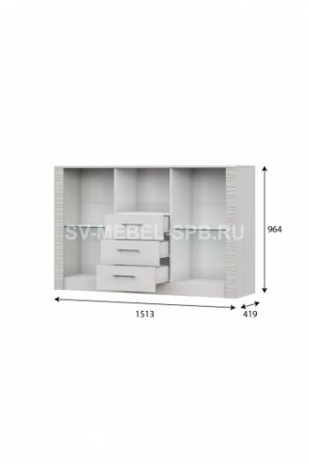 Комод-витрина Гамма 20 (sv) в Татарске - mebel154.com