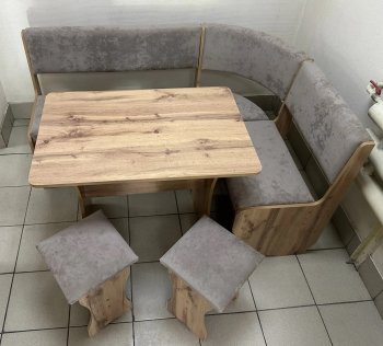 Кухонный уголок Миссия V велюр (дуб вотан) в Татарске - mebel154.com