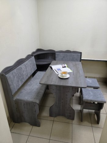 Кухонный уголок Миссия с полкой ткань в Татарске - mebel154.com