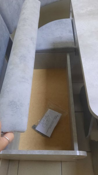 Кухонный уголок Миссия V велюр (цемент) в Татарске - mebel154.com