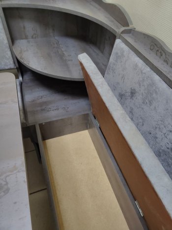 Кухонный уголок Миссия с полкой ткань в Татарске - mebel154.com