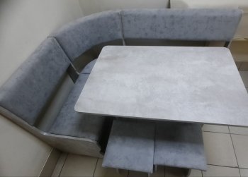 Кухонный уголок Миссия V велюр (цемент) в Татарске - mebel154.com