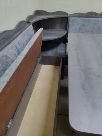 Кухонный уголок Миссия с полкой ткань в Татарске - mebel154.com