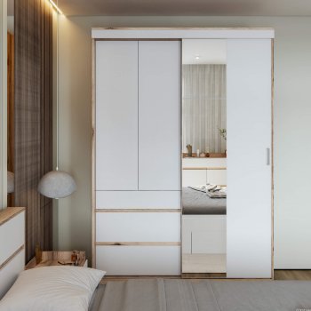 Шкаф-купе Брауни 1.5м в Татарске - mebel154.com