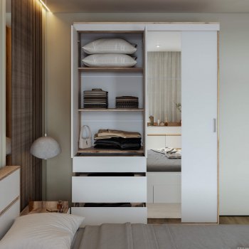 Шкаф-купе Брауни 1.5м в Татарске - mebel154.com