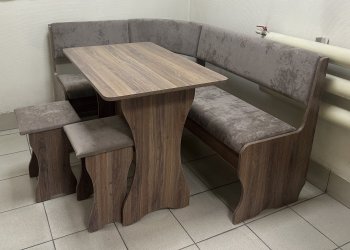 Кухонный уголок Миссия  V велюр(коричневый) в Татарске - mebel154.com
