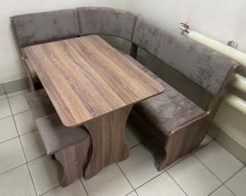 Кухонный уголок Миссия  V велюр(коричневый) в Татарске - mebel154.com