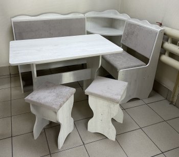 Кухонный уголок Миссия с полкой ткань в Татарске - mebel154.com