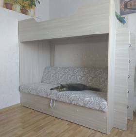 Кровать двухъярусная с диваном в Татарске - mebel154.com