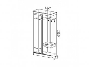 Прихожая-купе Прима в Татарске - mebel154.com