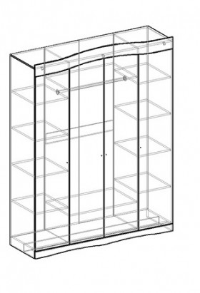 Шарлота шкаф 4-х створчатый в Татарске - mebel154.com